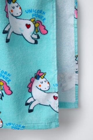 Cape à capuche - Turquoise