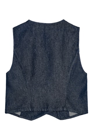Gilet de costume en jean - Bleu foncé