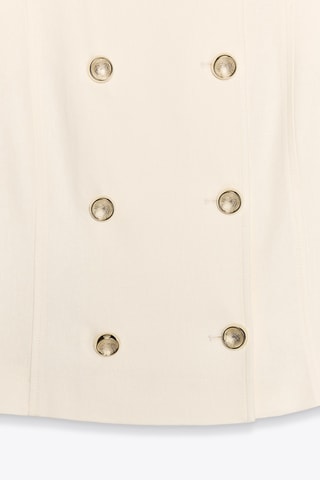 Gilet de costume en lin - Ecru et doré