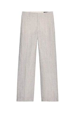 Pantalon en lin et laine - Gris chiné