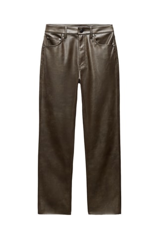 Pantalon bootcut 7/8 taille haute - Marron