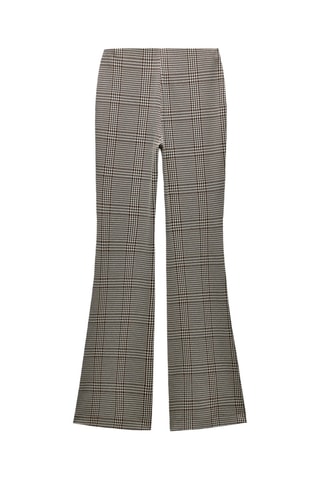 Pantalon flare - Marron et écru