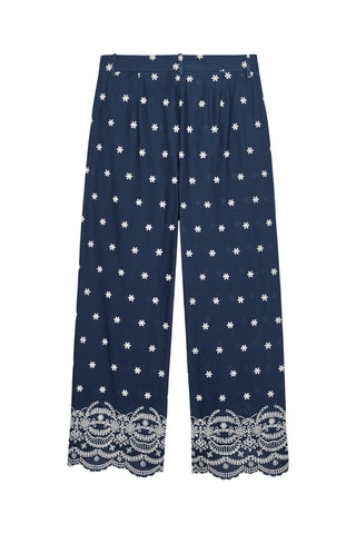 Pantalon - Bleu marine et écru