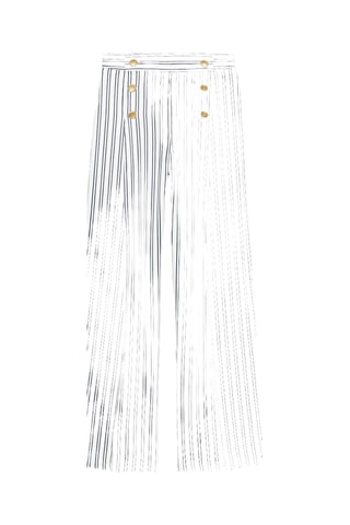 Pantalon - Blanc et bleu marine