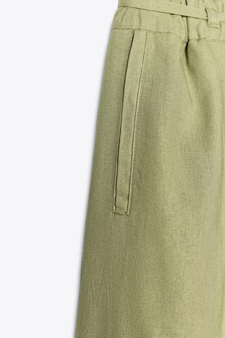 Pantalon wide legs en lin - Vert