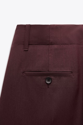 Pantalon straight - Bordeaux