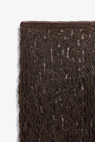 Pantalon flare en dentelle - Marron