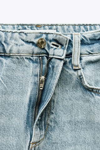 Pantalon straight taille haute - Bleu-gris