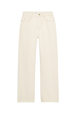 Pantalon straight taille haute - Ecru
