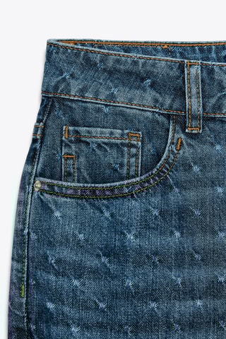 Pantalon straight taille haute - Bleu foncé