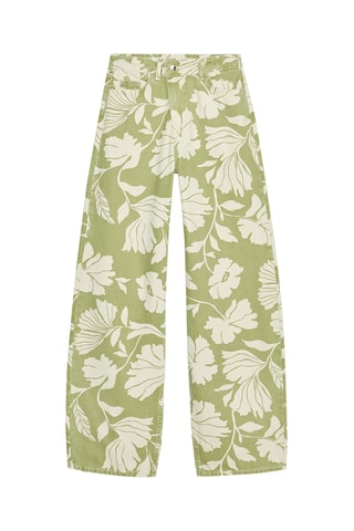 Jean straight taille haute - Vert clair