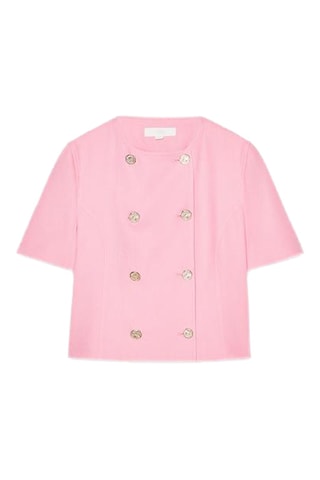 Veste en lin - Vieux rose et doré