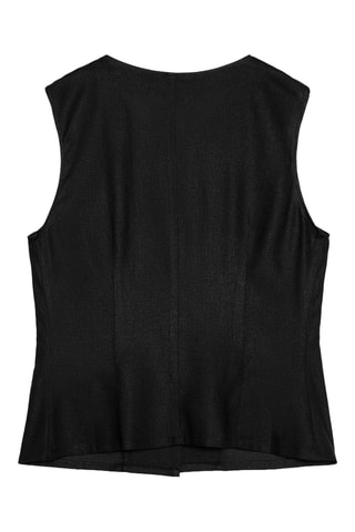 Veste sans manches en lin - Noir
