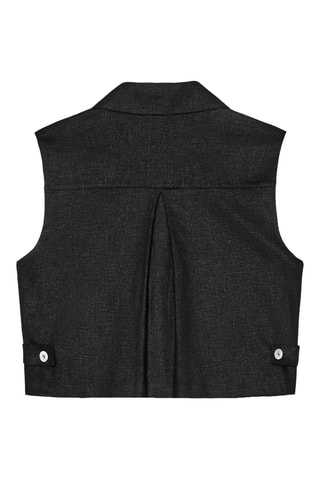 Veste sans manches en lin - Noir