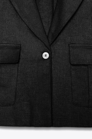 Veste sans manches en lin - Noir