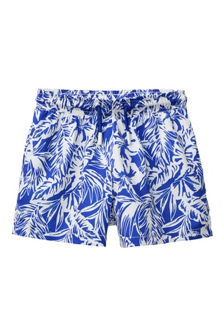Short de bain - Bleu et blanc