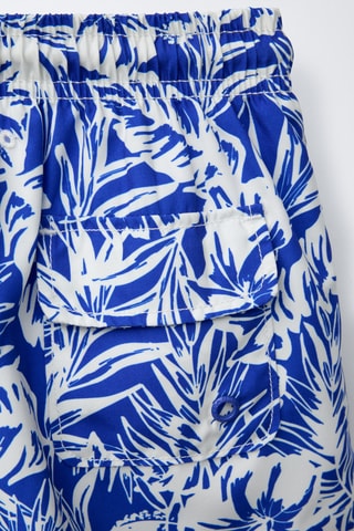 Short de bain - Bleu et blanc