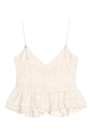 Top en broderie anglaise - Beige