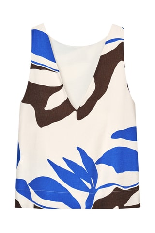 Top - Blanc et bleu roi