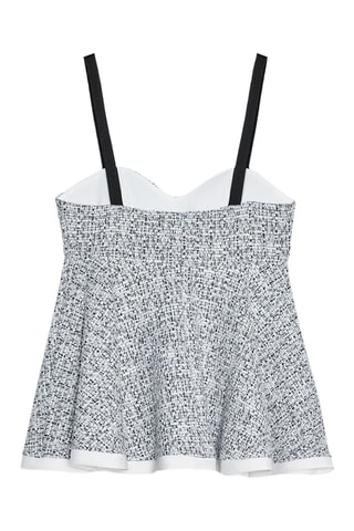 Top en tweed - Bleu marine chiné