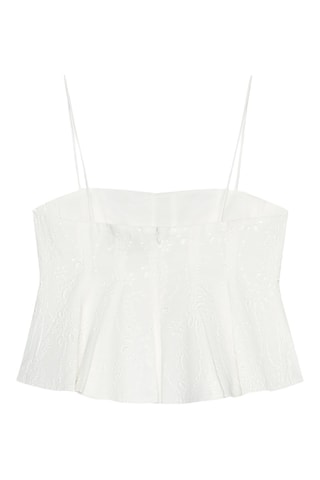 Top en broderie anglaise - Blanc