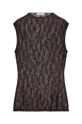 Top en dentelle - Noir