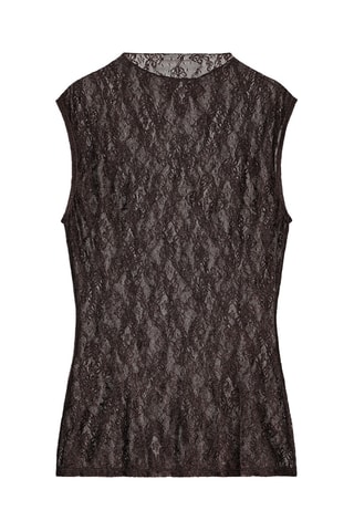 Top en dentelle - Noir