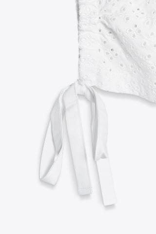 Top en broderie anglaise - Blanc