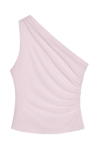 Top asymétrique - Rose poudré