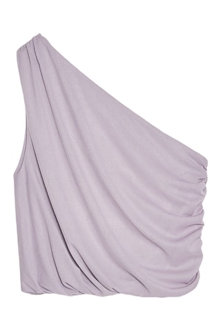 Crop rop drapé asymétrique - Violet