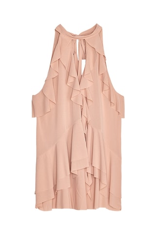 Top volanté - Rose poudré