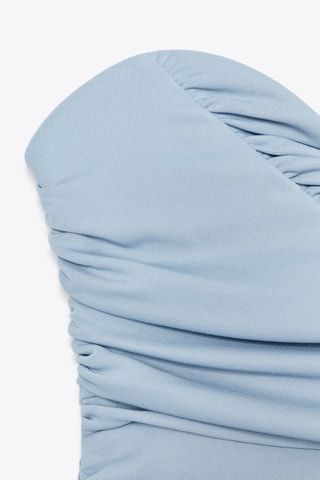 Top bustier - Bleu-gris