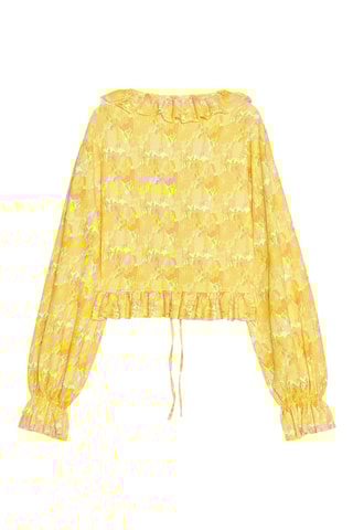 Top volanté - Jaune