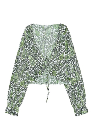 Top volanté - Vert clair