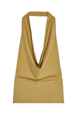 Top drapé - Moutarde