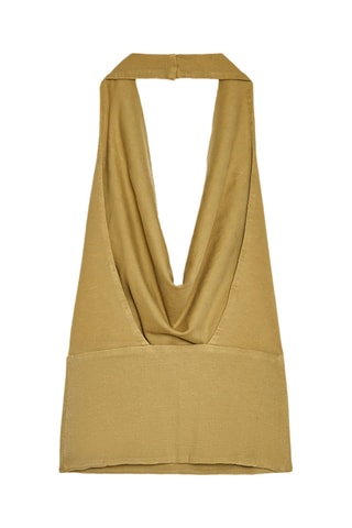 Top drapé - Moutarde