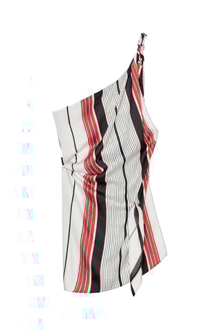 Top asymétrique - Blanc et noir