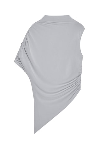 Top drapé - Gris clair
