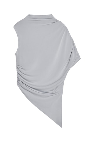 Top drapé - Gris clair