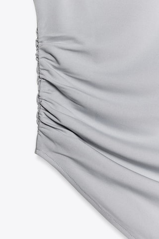 Top drapé - Gris clair