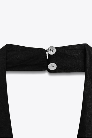 Robe longue en lin - Noir