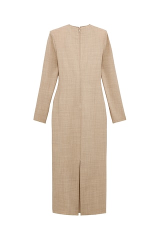 Robe longue en laine - Marron clair