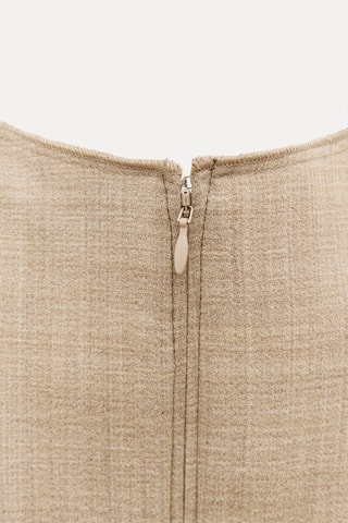 Robe longue en laine - Marron clair