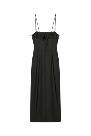 Robe longue en lin - Noir