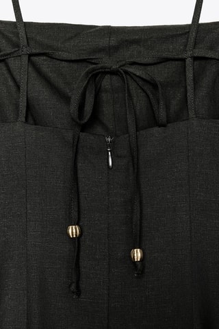 Robe longue en lin - Noir