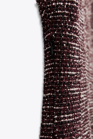 Robe plissée en tweed - Marron chiné