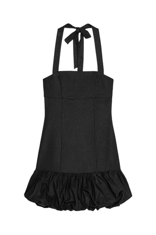 Robe boule en lin - Noir