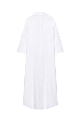 Robe chemise en lin - Blanc
