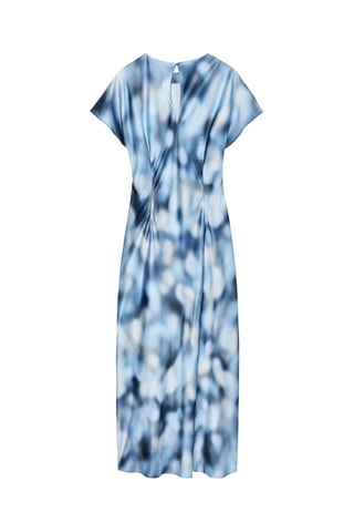 Robe midi - Bleu clair et écru