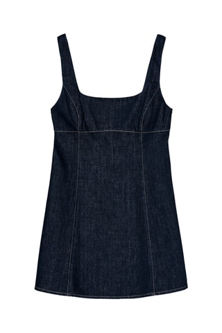 Robe patineuse en jean - Bleu marine